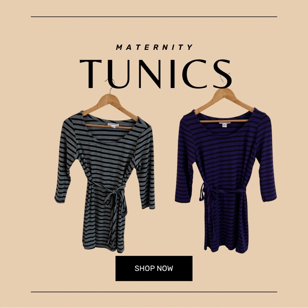 Motherhood Maternity Striped Tunic/Dress Size Medium
